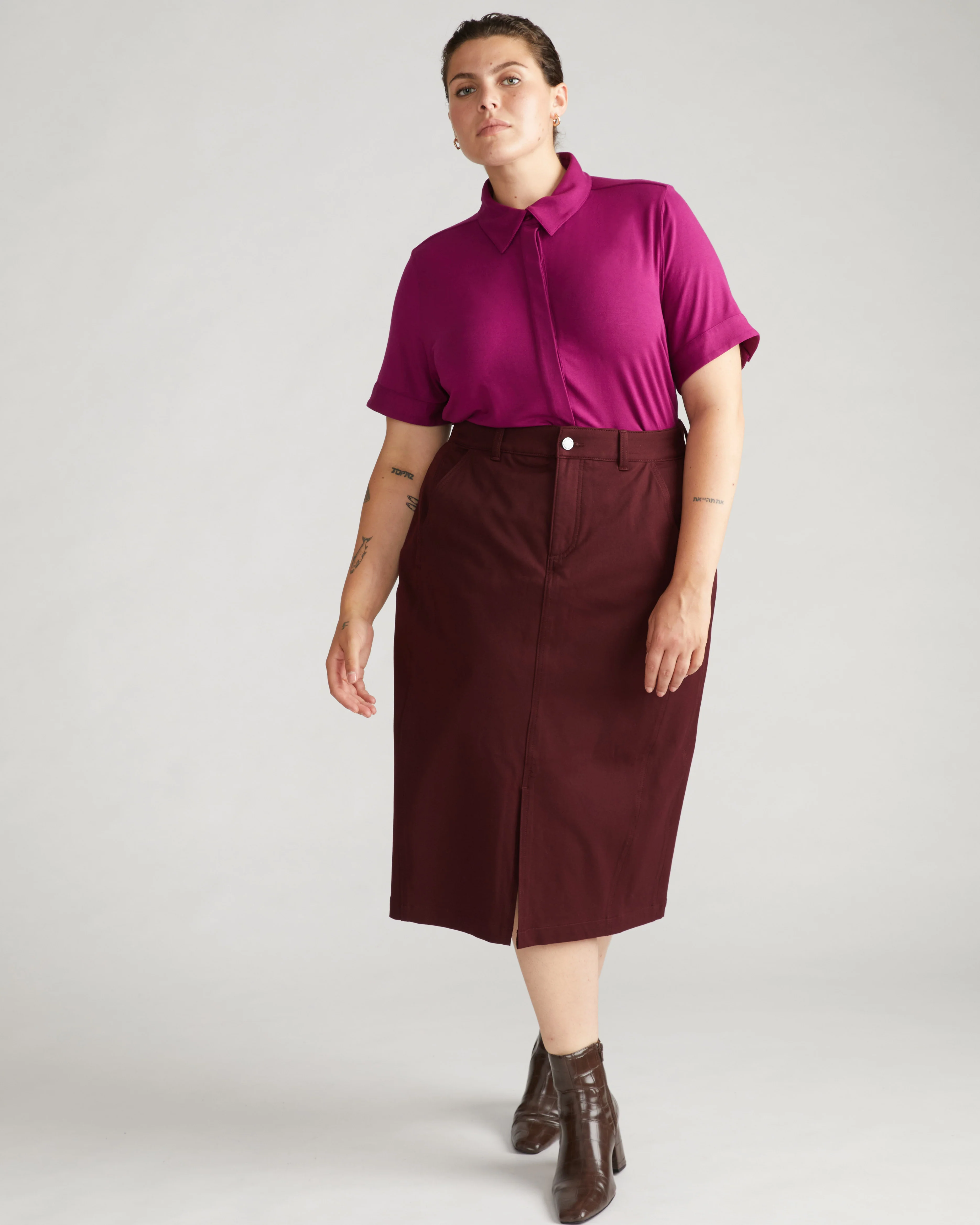 Chelsea Liquid Jersey Short Sleeve Shirt - Rothko Purple
