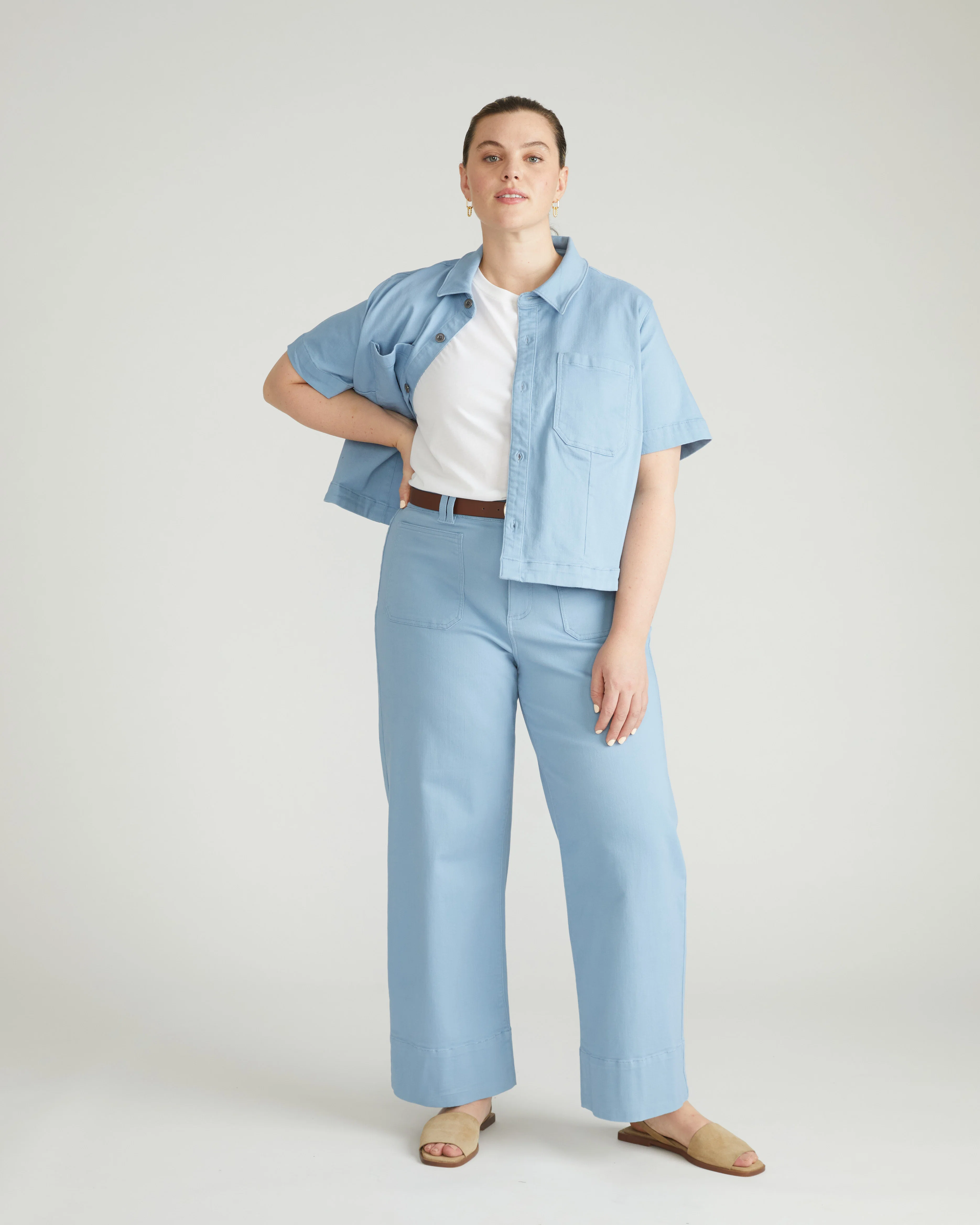 Claudia High Rise Stretch Jeans - Clear Sky - Image 2