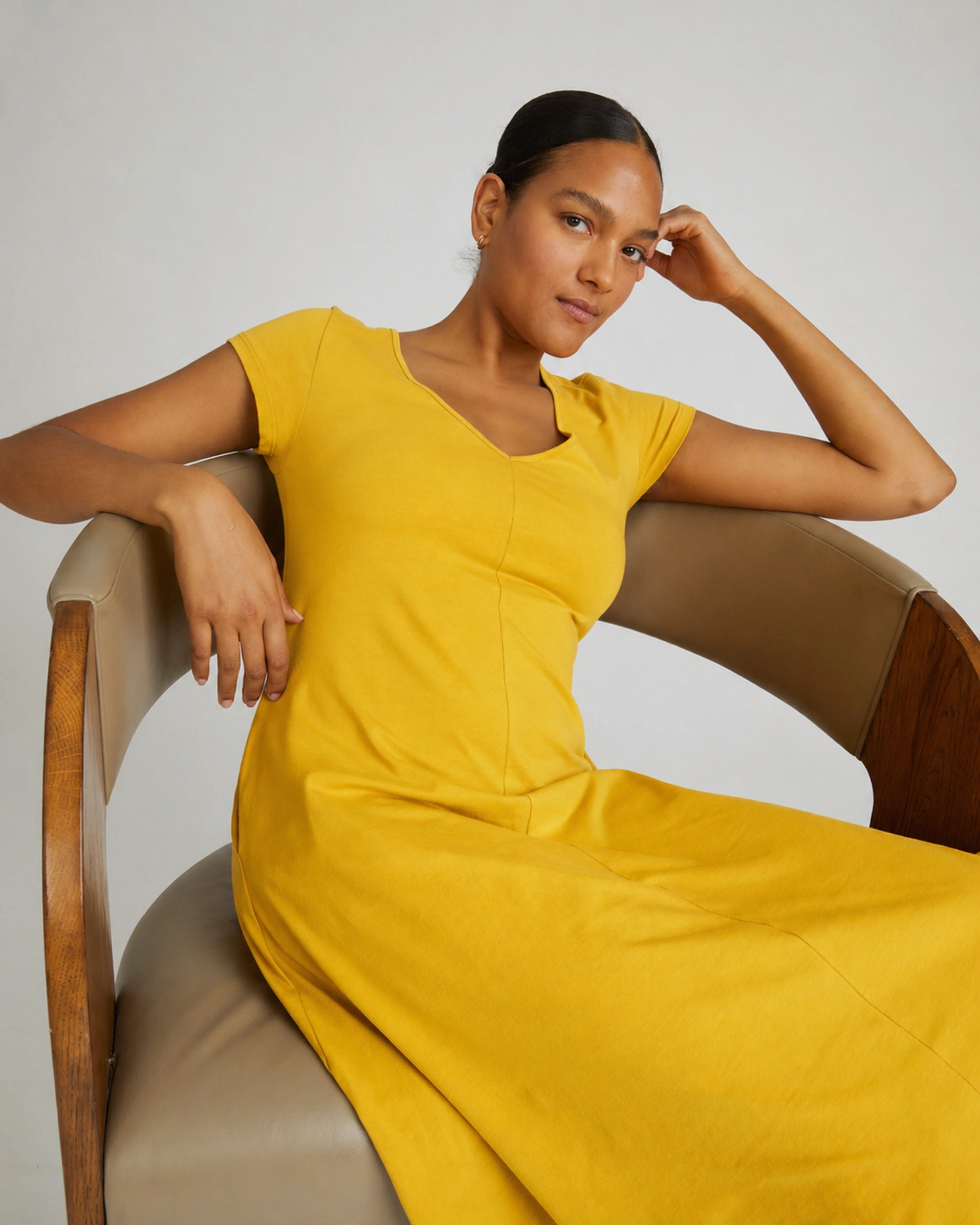 Danna Jersey Dress - Goldenrod