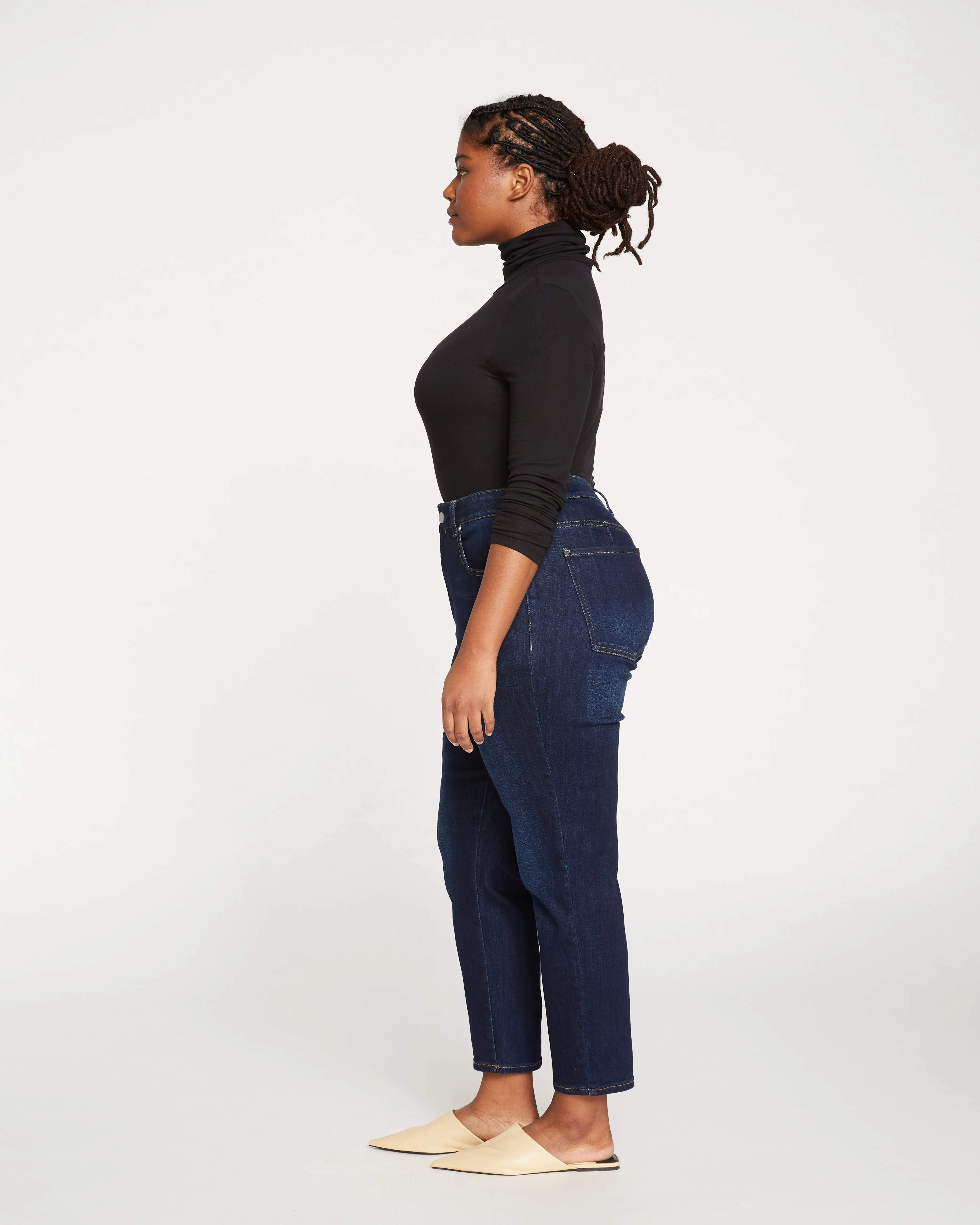 Joni High Rise Curve Slim Leg Jeans 27 Inch - Midnight Blue - Image 4