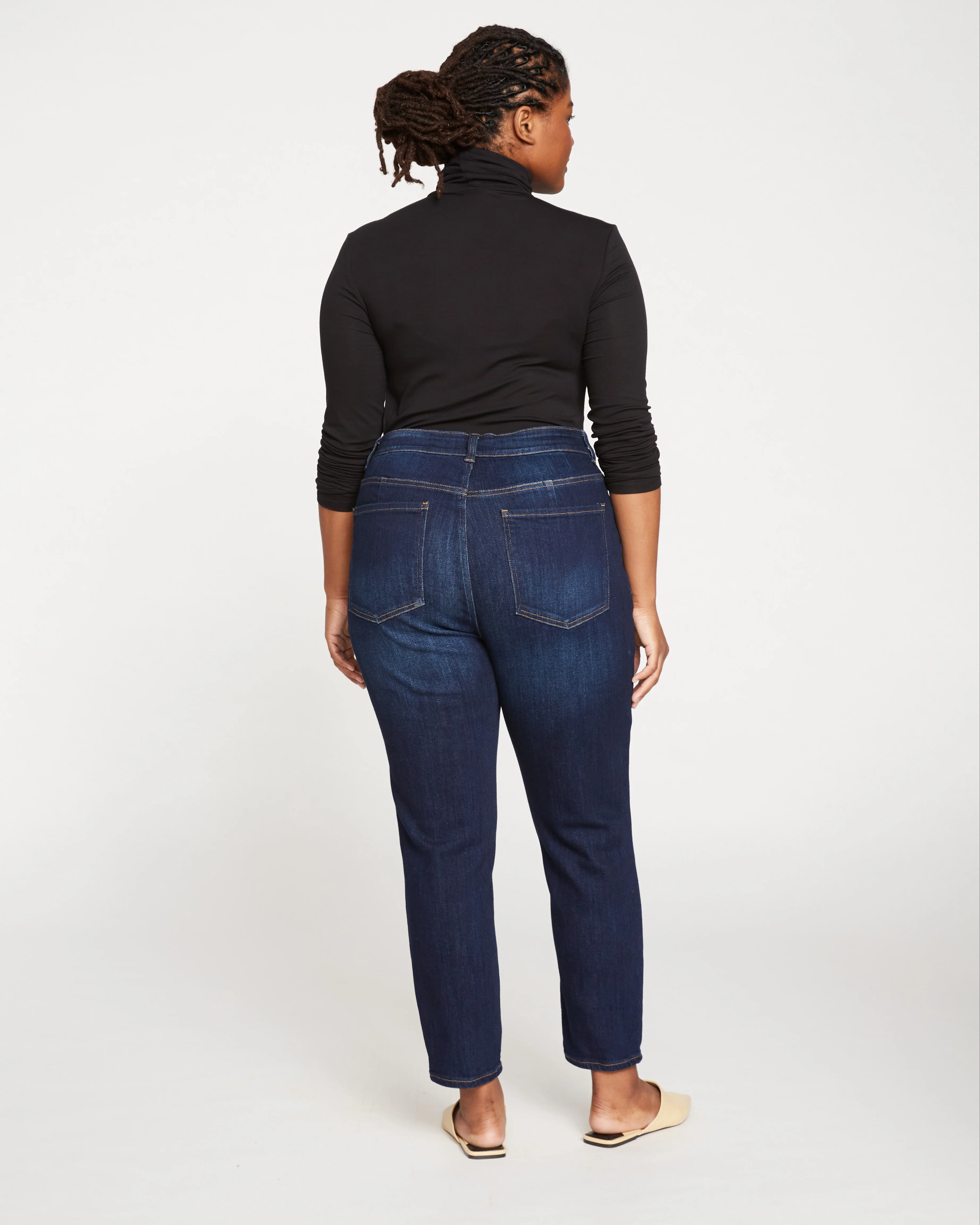 Joni High Rise Curve Slim Leg Jeans 27 Inch - Midnight Blue - Image 5