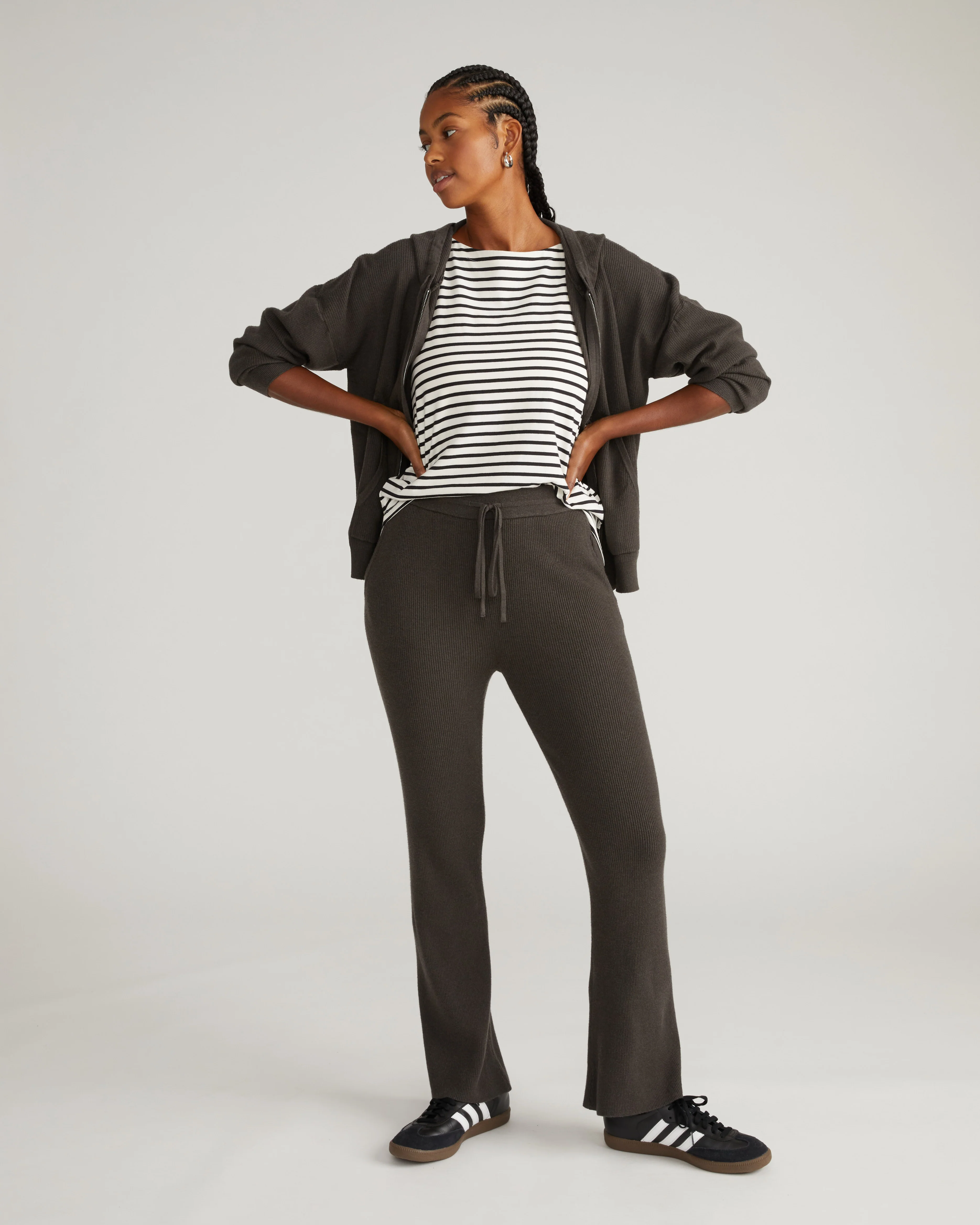 Knitted Mila Pants - Graphite