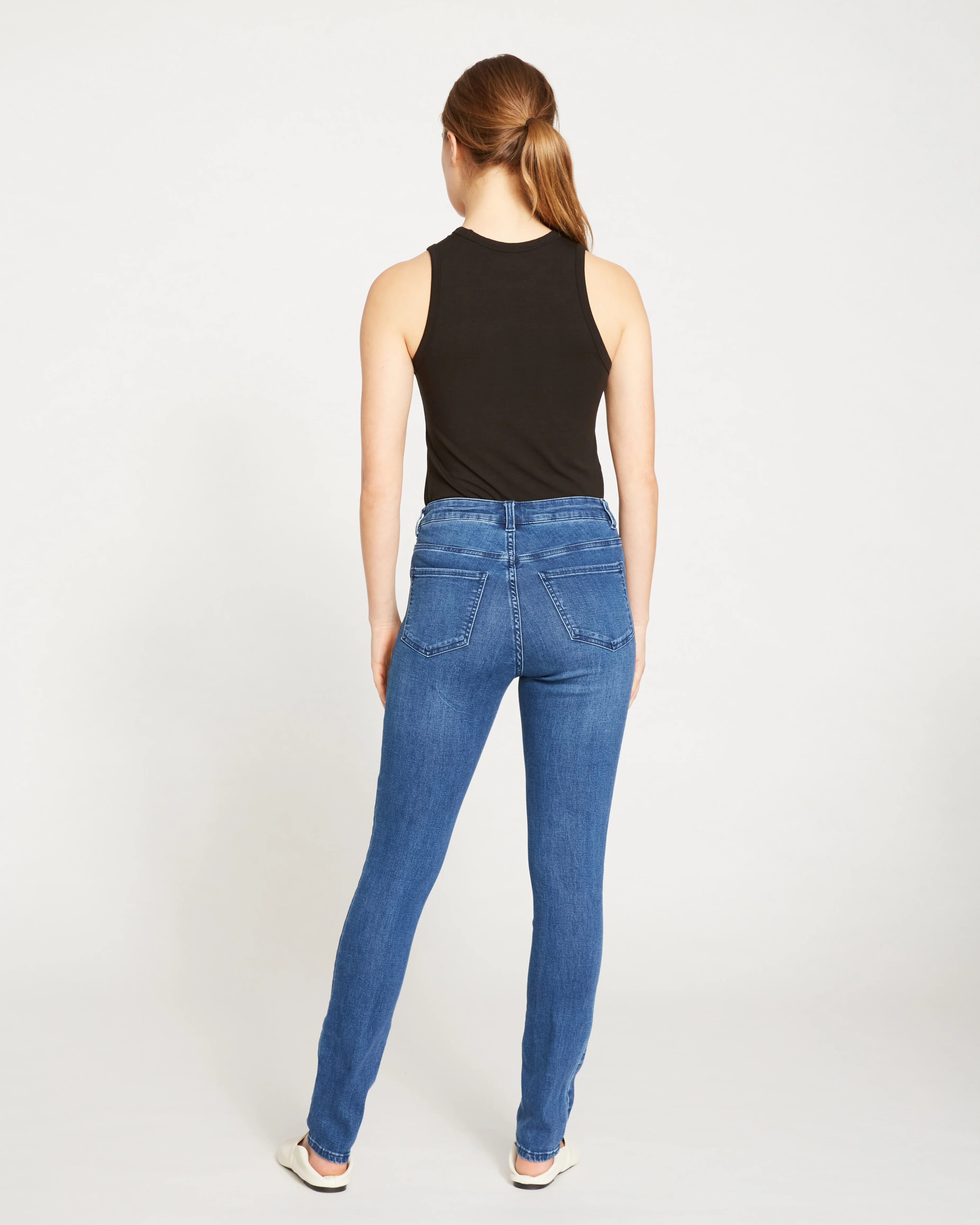 Seine High Rise Skinny Jeans 32 Inch - True Blue - Image 7