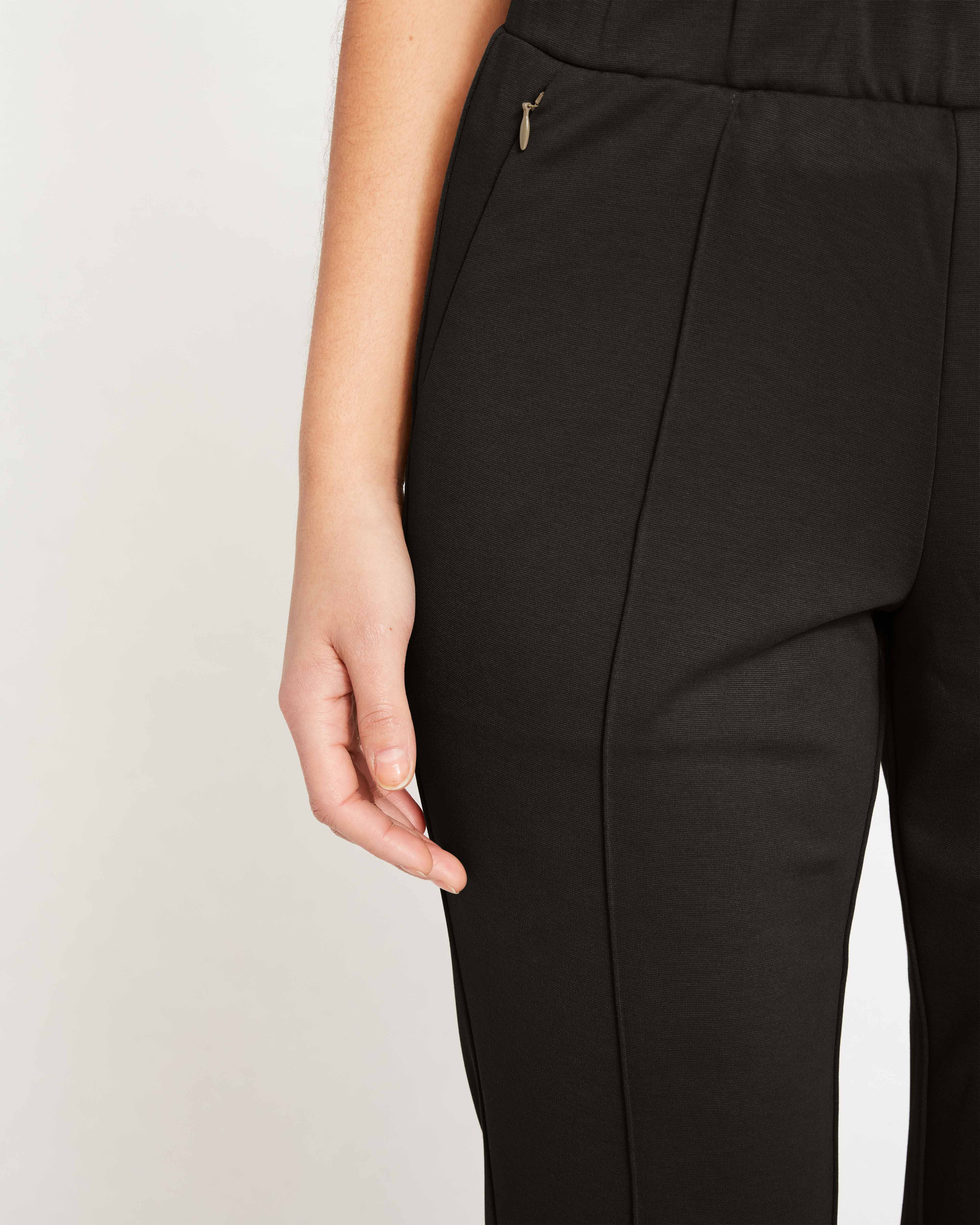 Skinny Pintuck Ponte Pants 28 Inch - Black - Image 2