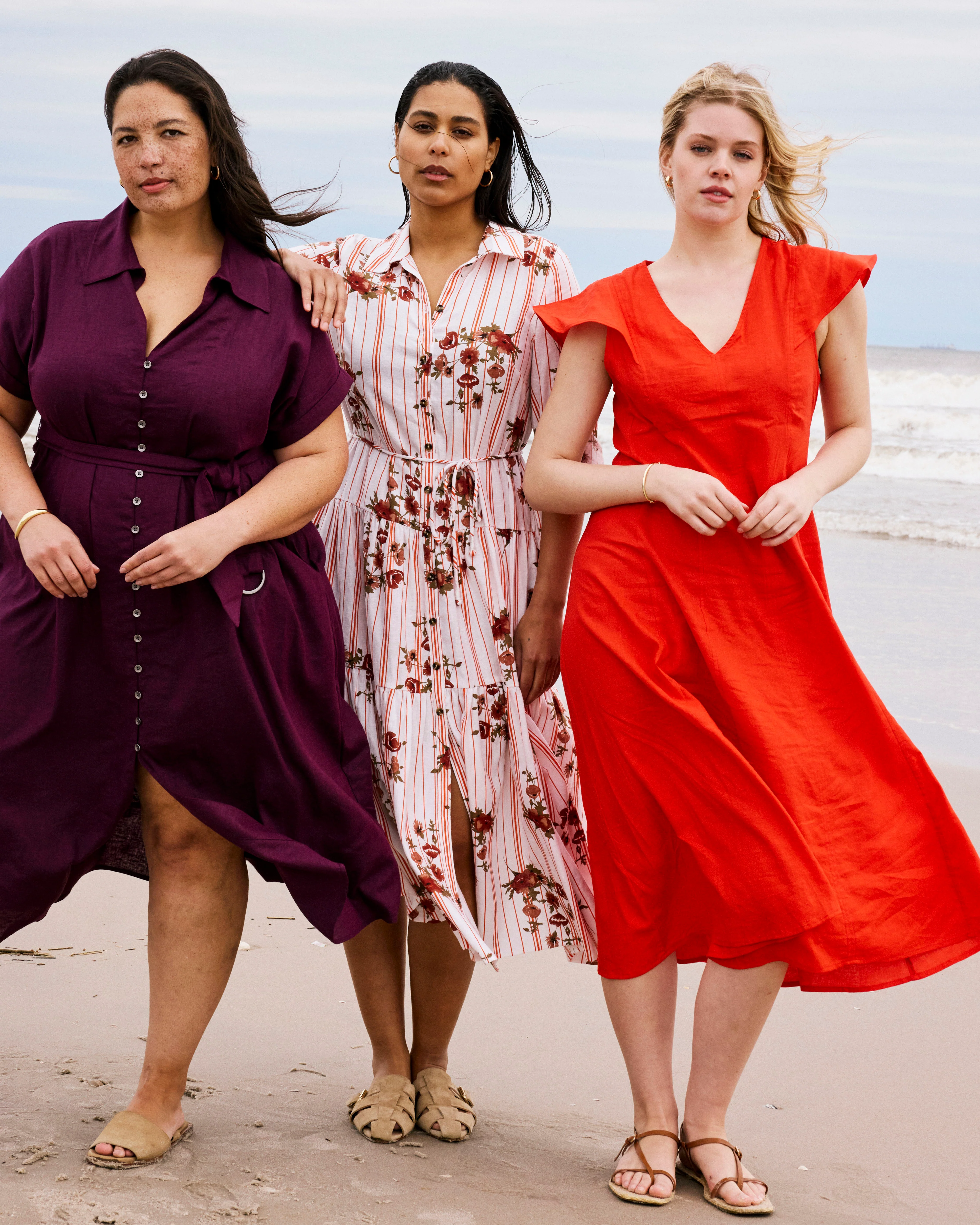 Victoria Linen Dress - Shoreline Sunset